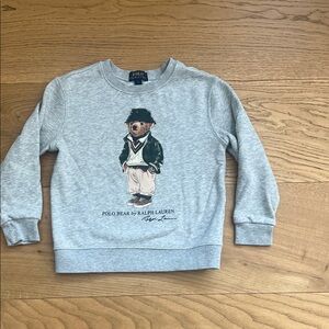 Polo by Ralph Lauren Kids Light Gray Bear Sweatshirt Sz 5